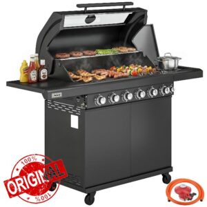 Outsunny 6+1 Burner Gas BBQ Grill