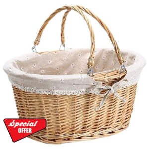 15x11 inch Wicker Basket with Handle
