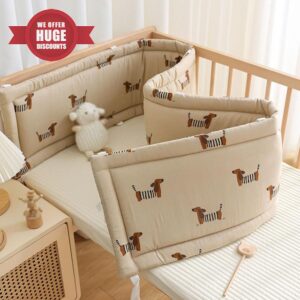 Breathable Cot Bumper & Toddler Bed Guard Set