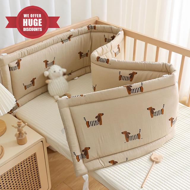 Breathable Cot Bumper & Toddler Bed Guard Set