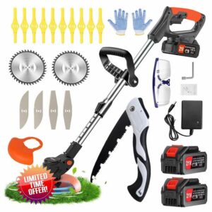 Strimmer，Cordless strimmer with 2 * 21V 2.0Ah batteries