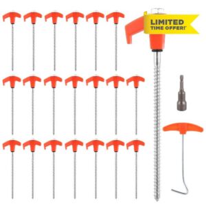 20PCS Tent Pegs Metal Heavy Duty