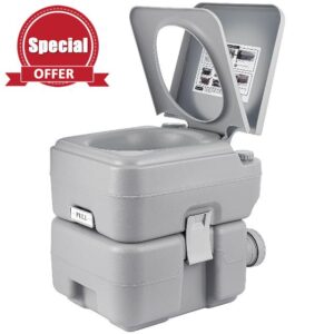 Portable Camping Toilet 20L with Flush – Heavy Duty Adult Portable Toilet