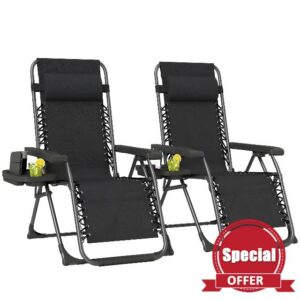Outsunny Zero Gravity Chairs Set of 2