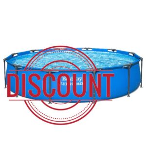 Bestway Steel Pro Round Frame Swimming Pool 12 ft with Filter Pump