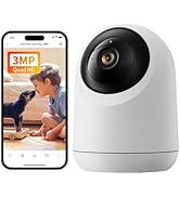 SwitchBot Home Security Camera 5MP - Pan/Tilt Cam 3K Super HD, 2.4Ghz Wi-Fi Plug-in for Baby Moni...
