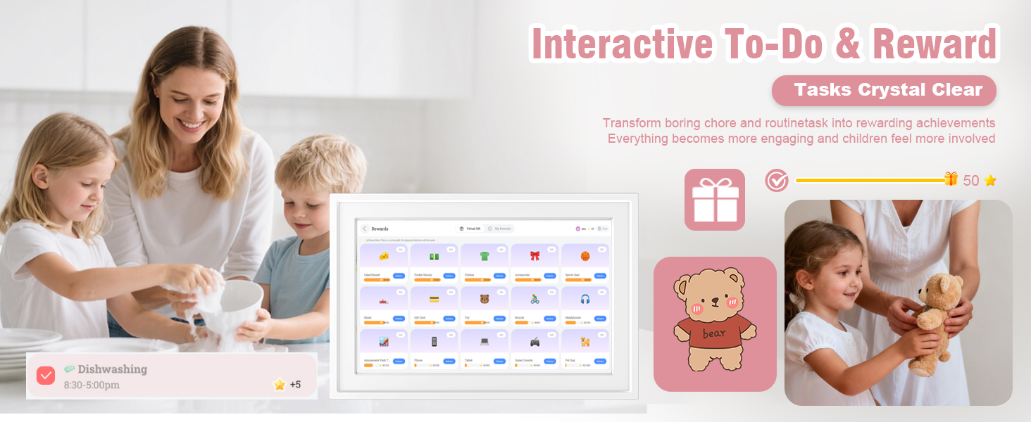 Text reads 'Interactive To-Do & Reward'. Educational or learning activity setup showing chart system with stickers or rewards.
