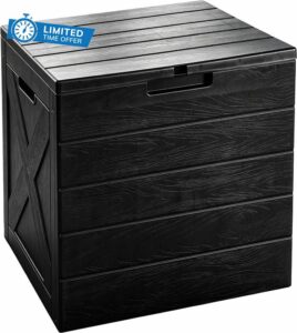 Aweather Garden Storage Box 118L – Weatherproof Outdoor Plastic Storage Box with Lid