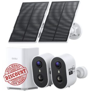 aosu 2K Solar Security Cameras Wireless Outdoor