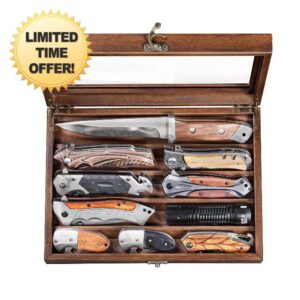 Wooden Knife Display Case