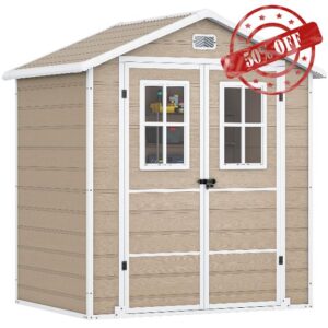 DWVO 6x4.4ft Outdoor Storage Shed