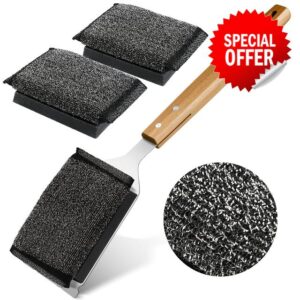 Grill Brush Bristle Free with 2 Replacement Head