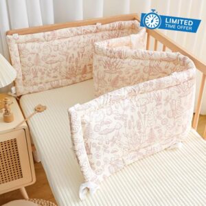 Breathable Cot Bumper & Toddler Bed Guard Set