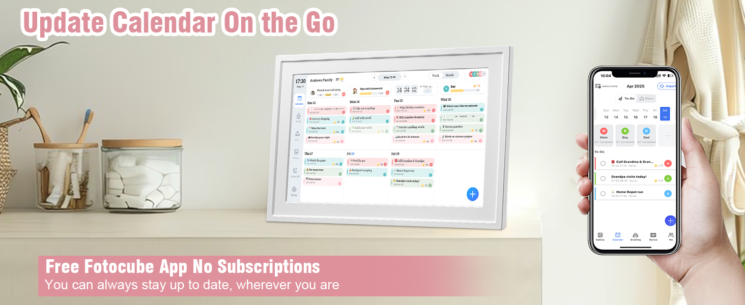 Text reads 'Keep Life Organized And Efficient', 'Event', 'Alarm'. Digital interface showing calendar and scheduling system with time displays of 17:30.