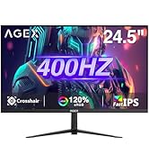 X AGEX 24 Inch 240Hz Gaming Monitor, IPS Panel MPRT 1ms, Full HD 1080P, 300cd/m&sup2; Brightness, Adap...