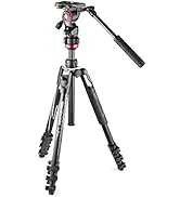 Manfrotto MK290LTA3-V, Kit 290 Light with Video Fluid Head, Aluminium, for DSLR, Compact System C...