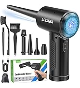 Electric Compressed Air Duster Cleaner for PC - 3-Gear Adjustable Mini Blower with LED Light for ...