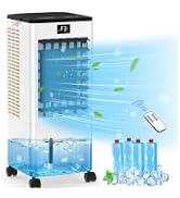Portable Air Conditioners 45W, 3-side Air Intake 6 Mode Mobile Air Conditioner 12L Water Tank 24H...