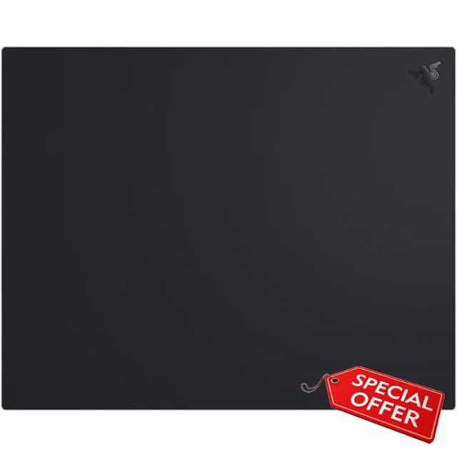 Razer Atlas Pro – Ultra-thin premium gaming mouse pad made from tempered glass - Ultra-thin 1.9 mm - Extremely smooth surface - Optimised for optical sensors - 500 x 400 mm | Black