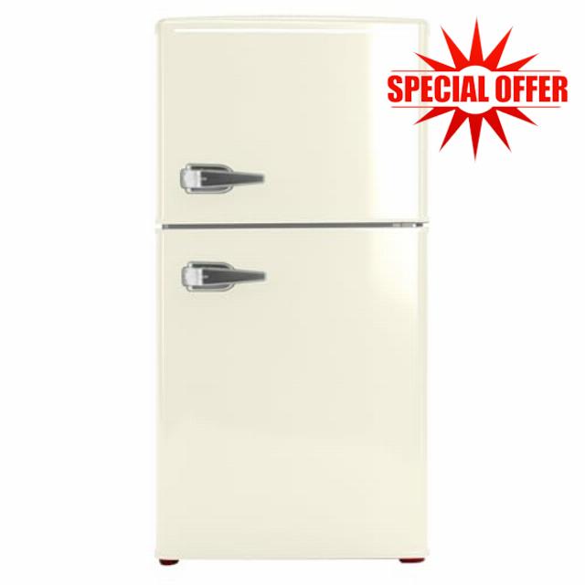 Retro Undercounter Fridge Freezer 48cm Wide 84L Total (59L/25L)