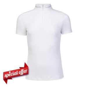 Aubrion Shires Optima LX Young Rider Childrens Show Shirt - White