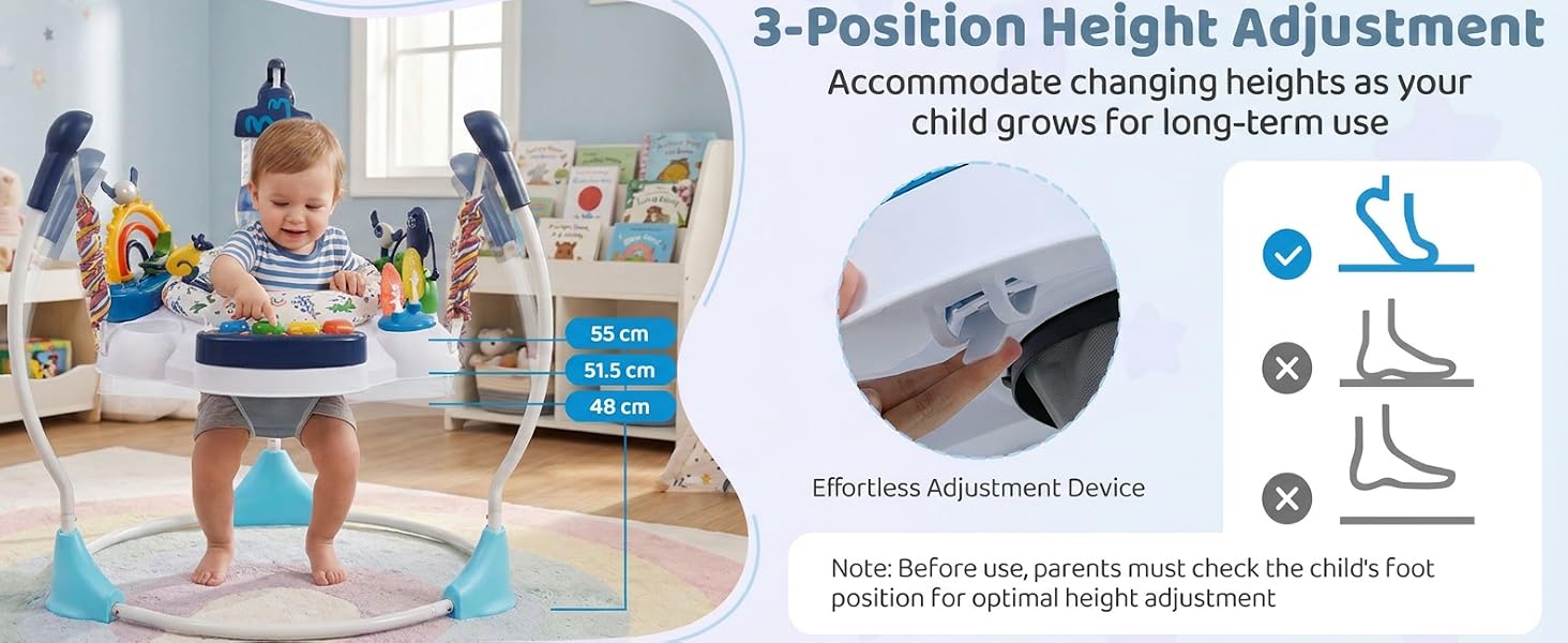 Text reads '360° Swivel & Removable Seat Pad.' Child's chair with blue decorative plates on wall, featuring rotating seat and removable cushion pad.