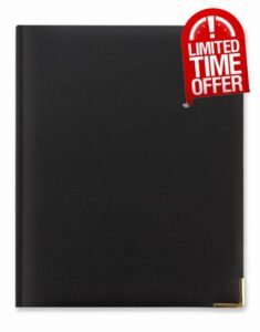 Letts of London Connoisseur Quarto vertical week to view with appointments 2027 diary - Black 27-TC3YBK