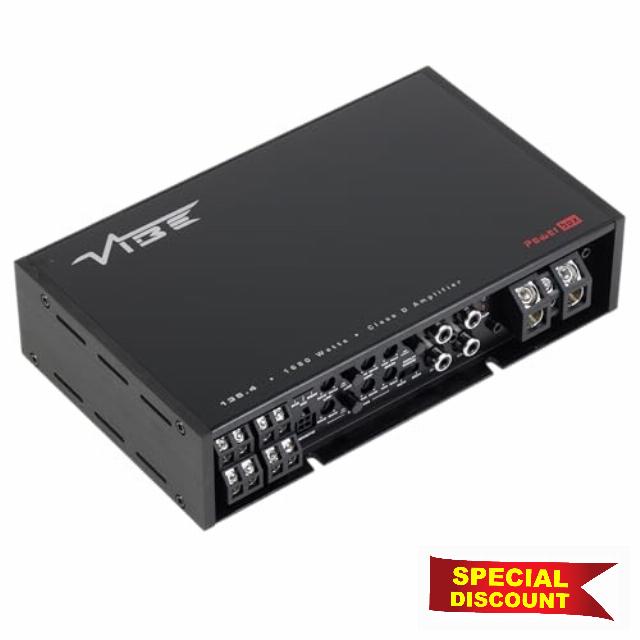 VIBE Audio PowerBox 135.4 4 Channel Compact Class D Car Amplifier 4x135W RMS OEM Integration High Level Inpu