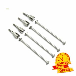 RC Car Drive Shafts For HSP 94111 94108 94170 1/10 4 Pack 89.5mm Dog Bones Drive Shaft With Wheel Axle RC Truck Model Upgrade Repairs Parts(Silver)