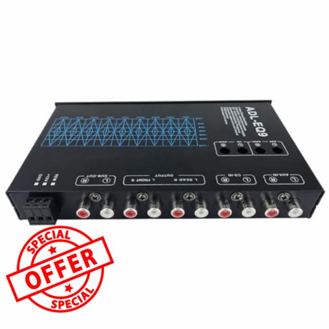 Auto Square 9 Band Graphic Equalizer Digital Car Audio -EQ9 Full Series Car Amplifier Equalizer+Adjustable Filte