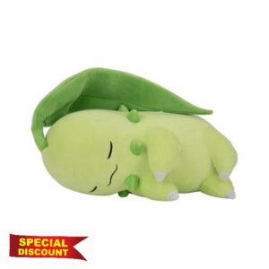 Pokémon Chikorita Sleeping Plush - 18-Inch Premium Plush in Sleeping Pose