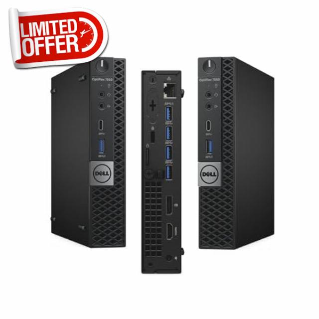 Dell Optiplex 7050 USFF Micro Mini PC Computer Intel Core Wi-Fi Bluetooth Windows 11 Pro (i5-7500T 8GB 128GB SSD)