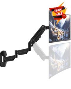 Extra-Long Monitor Wall-Mount for 17–32" Screens – Fully Adjustable Gas Spring Arm