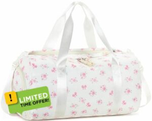 Gym Bag Sports Duffle Bag with Wet Pocket Weekender Overnight Bags with Waterproof Shoe Pouch and Air Hole for Girls Kids Women Workout Travel Bags