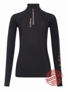 LeMieux Allegro Young Rider Base Layer - Childrens Equestrian Horse Riding Long Sleeve Top - 1/4 Zip