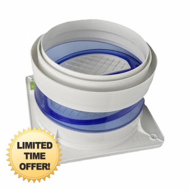 Backdraft Damper 6 Inch Odor Resistant With Flange Flue Check Valve Wall Shutter Kitchen Duct Connector Range Hood