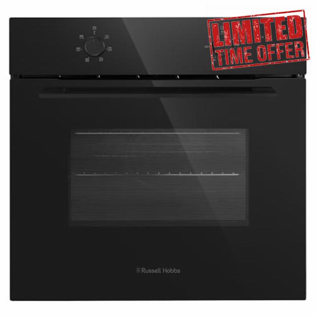 Russell Hobbs Built-in Electric Fan-Assisted Oven 70L in Black with 6 Functions