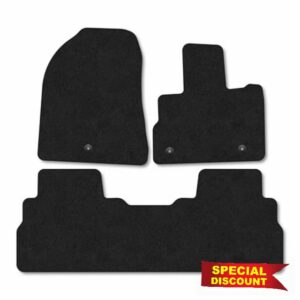 Kia EV5 (2025+) Car Mats Tailored Fit Carpet Floor Mats Non Slip Black Trim Full Coverage Compatible Accessory Front Rear Set Anti Slip Granulated Backing Hand-Finished Clips