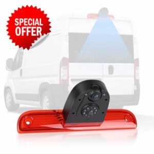 Hodozzy Dual Lens Brake Light Reversing Camera for Fiat Ducato 2006-2018 & Peugeot Boxer 2006-2018