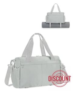 Small Gym Bag Womens with Yoga Mat Holder and Wet Compartment