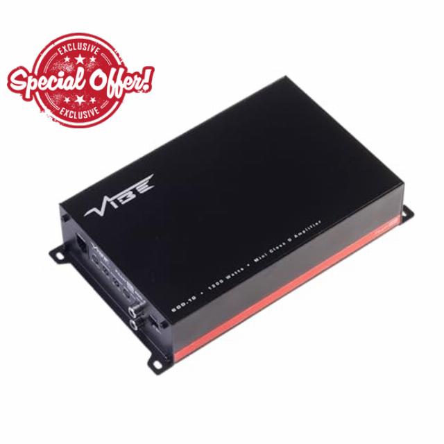 VIBE Audio PowerBox 650.1M Compact Class D Mono Car Amplifier 650W RMS Subwoofer Amplifier High Level Inpu