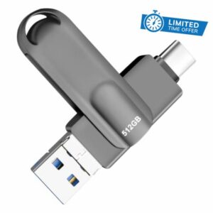 4-in-1 USB C Flash Drive 512GB High-Speed USB C Stick 512 GB Memory Stick Portable Thumb Drive Compatible with Smartphones