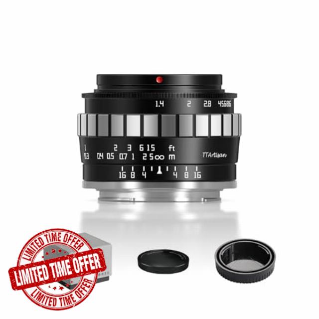 TTARTISAN 23mm F1.4 Wide Angle APS-C Camera Lens Manual Focus for Olympus/Panasonic MFT Mount (M4/3 Mount)