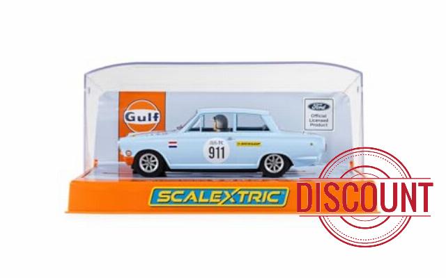 Scalextric C4669 Ford Lotus Cortina Gulf Edition Slot Car