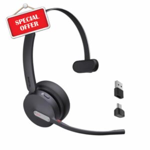 Yealink BH70 Mono Wireless Bluetooth Headset with Mic for Work