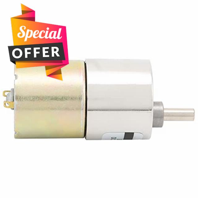 XD-37GB520 DC Motor Wear-Resistant Low Speed Gear Motor for Micro Machinery 12V Quiet Operation with Bracket (500rpm/min)