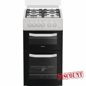 Hotpoint HTG5GCWL 50cm wide Single Oven Gas Cooker - White - A+/A Rated           [Energy Class A+]