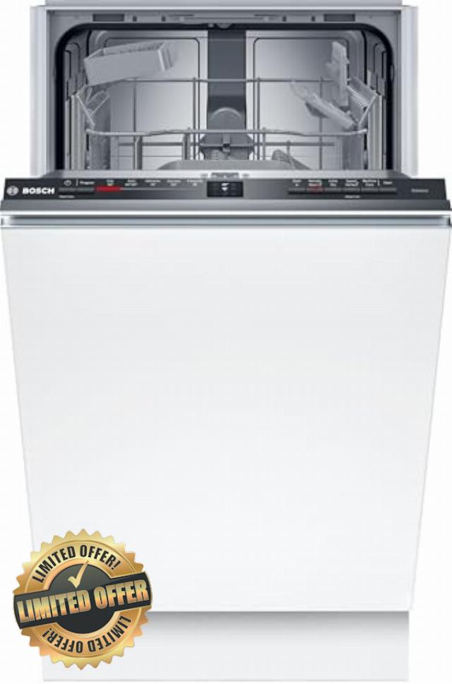 Bosch Series 2 SPV2HKX02G Fully Integrated Slimline Dishwasher - Black Control Panel - B Rated           [Energy Class D]