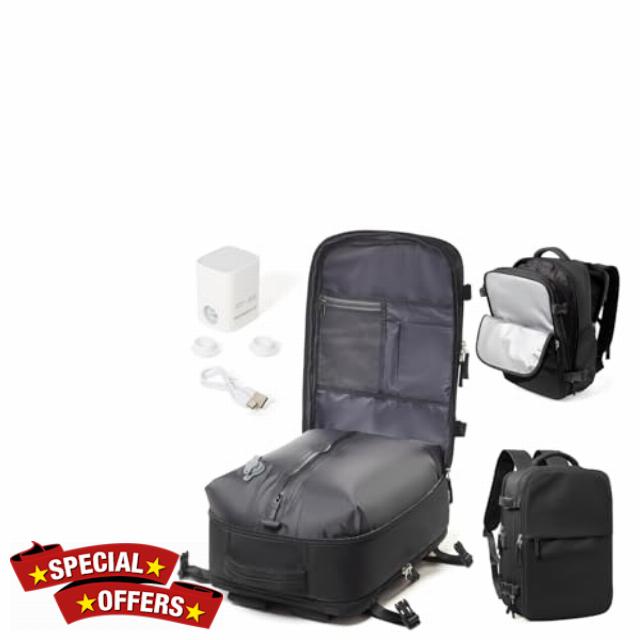 Vacuum Backpack Travel with Pump Women