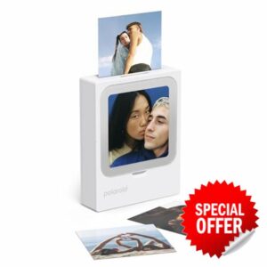 Polaroid - Bundle HiPrint 3x3 (7.6 cm x 7.6 cm) Pocket Bluetooth Photo Printer White + 60 Sheets